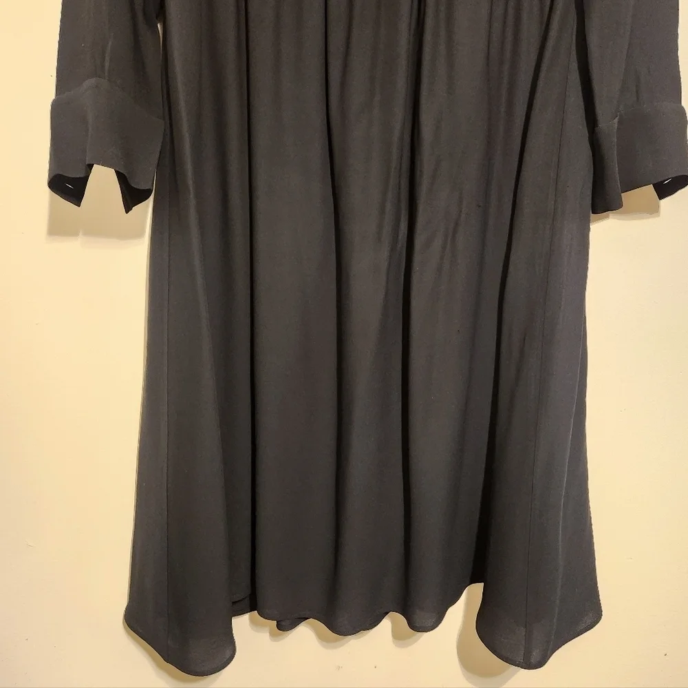 Hugo Boss | Classic Black Long Sleeve Faux Wrap Dagatta Dress (US Size 14) - Picture 14 of 16